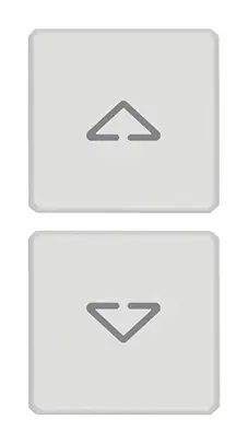 [VI22751.2.01] Vimar Eikon Exé Flat - 2 boutons (Flèches - Blanc)