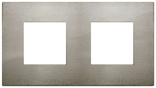 [VI19643.08] Vimar Arké Classic - Metal-Color 4M - 2+2x71 (Metaal - Geborsteld inox)