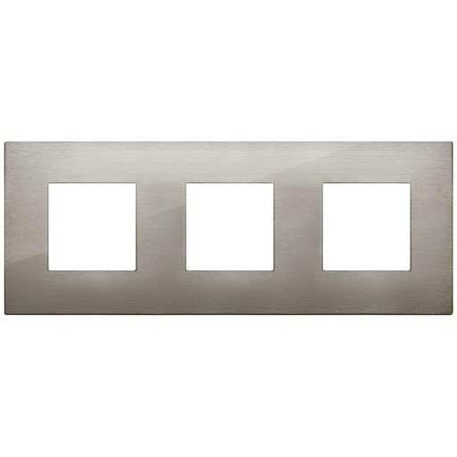 [VI19644.08] Vimar Arké Classic - Metal-Color 6M - 2+2+2x71 (Metaal - Geborsteld inox)