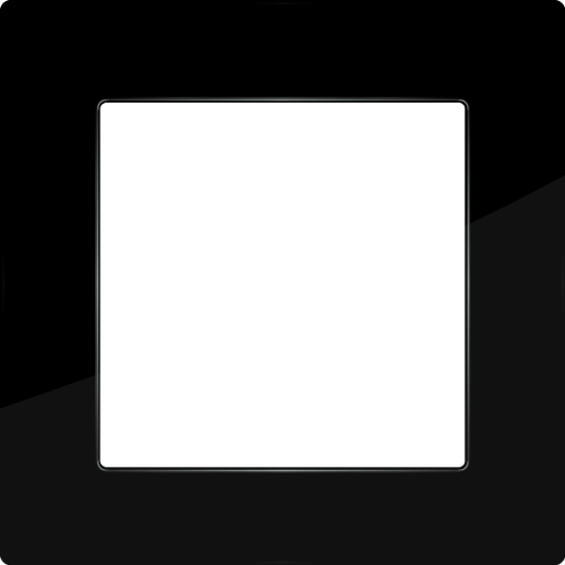 [WZ5389] Weinzierl MATCH 55 - Plaque de recouvrement Fusion 1M (Verre, Noir)