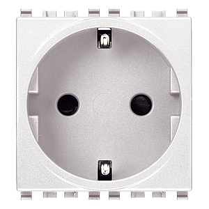 Vimar Eikon - 2P+E 16A Schuko stopcontact met steekklemmen (Wit)