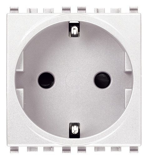 [VI20208.FX.B] Vimar Eikon - 2P+E 16A Schuko stopcontact met steekklemmen (Wit)