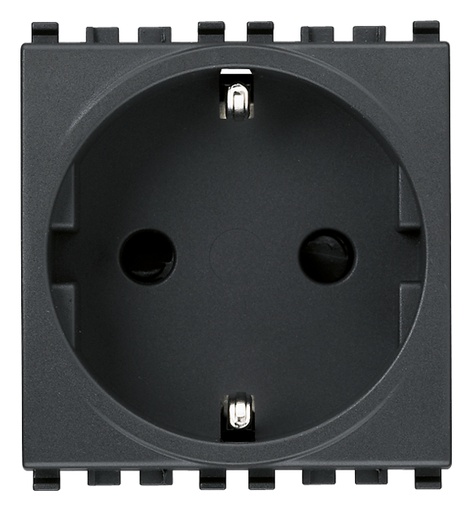[VI20208.FX] Vimar Eikon - 2P+E 16A Schuko stopcontact met steekklemmen (Grijs)