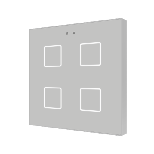 [ZEZVIF4V2S] Zennio Flat 4 v2 (Argent)