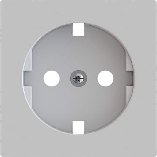 [ZE830000406] Zennio ZS55 - Centraalplaat voor schuko stopcontact met schroeven ZE8300003 (Zilver) - VPE=10