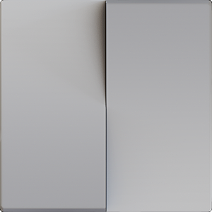 Zennio ZS55 - Dubbele schakelaarafdekking (Zilver) - VPE=10