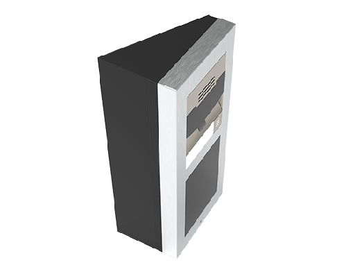 [ZEZVPWBPLA2] Zennio GetFace IP - Plaque Arrière en saillie - 2 modules (Coin)