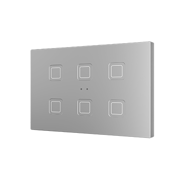 [ZEZVITXLX6S] Zennio Tecla XL X6 (zilver)
