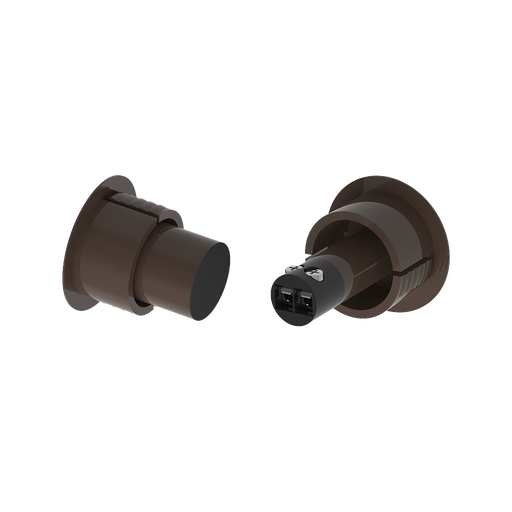 [ZE990004612] Zennio Magneetcontact Inbouw (Metalen deur - Bruin)