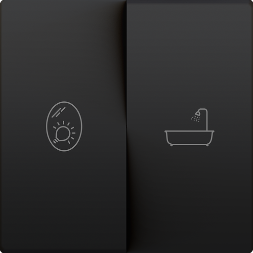 [ZE830004405] Zennio ZS55 - Bouton-poussoir double avec impression personnalisée (Anthracite)