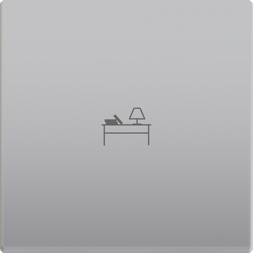 [ZE830004206] Zennio ZS55 - Enkele schakelaarafdekking met custom print (Zilver) - VPE=10