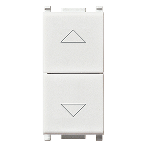 Vimar Plana - 2 halve knoppen 1P NO+NO 10A (Pijlen, Wit)