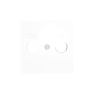 Zennio ZS55 - Enjoliveur TV-R/SAT (Blanc brillant)