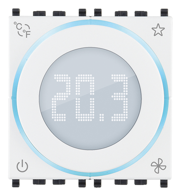 Vimar KNX - Thermostat rotatif 2M (Blanc)
