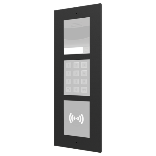 [ZEZVPFFRA3B] Zennio Getface IP - Cadre d'encastrement - 3 modules (Noir)