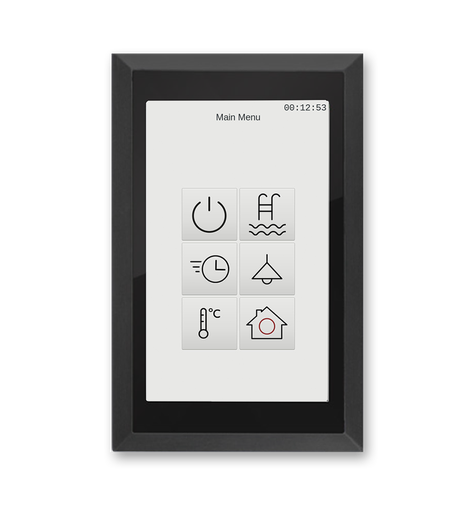 [AR22414104] Arcus-EDS Touch_IT AC4 - 4,3" (Aluminium, geborsteld geannodiseerd- zwart)