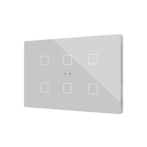 [ZEZVIFXLX6S] Zennio Flat XL X6 (Zilver)