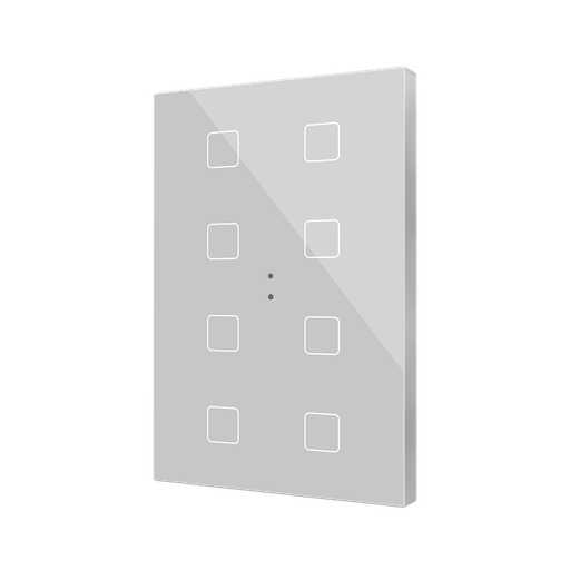 [ZEZVIFXLX8S] Zennio Flat XL X8 (Argent)