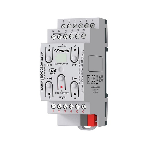 [ZEZCL4H230V2] Zennio HeatingBOX 230V 4X v2