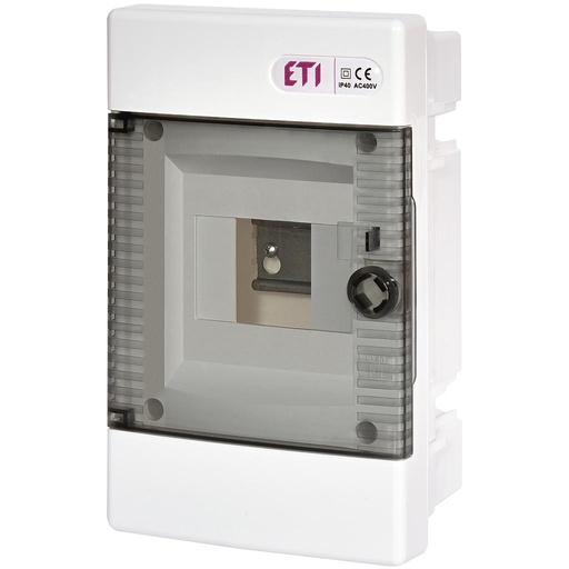 [ET1100142] ETI DIDO - Boite à fusibles à encastrer ECM4PT (Porte transparente)