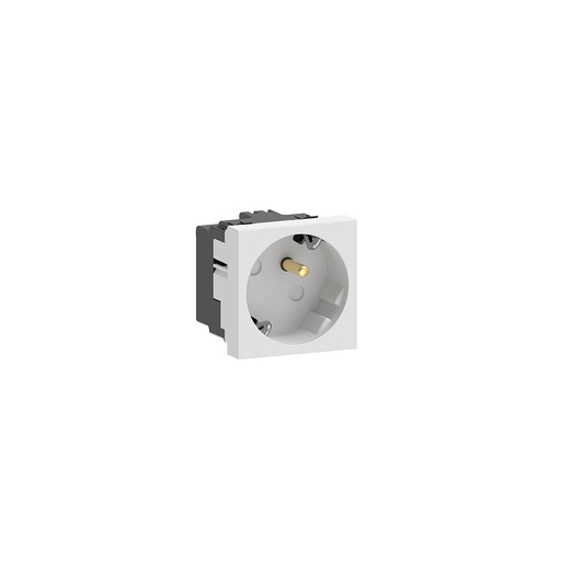 [GK6952] GGK M45-1G-9010 stopcontact 1-V 45° met pen- en randaarde (wit)