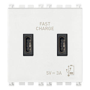 Vimar Arké - 2x USB-C stopcontact 5V 3A 2-v (Wit)