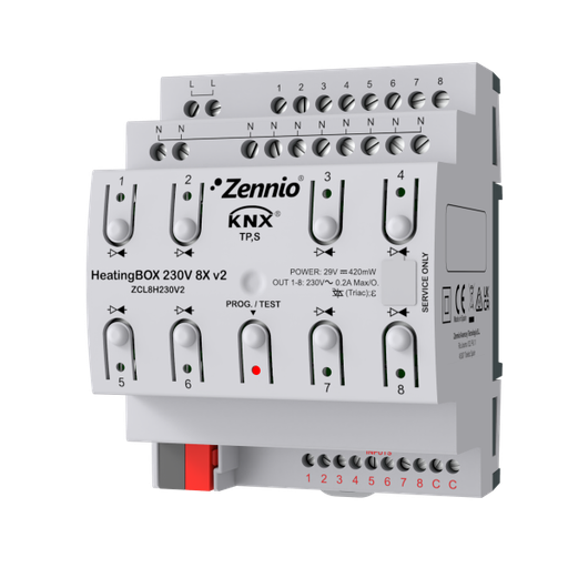 [ZEZCL8H230V2] Zennio HeatingBOX 230V 8X v2
