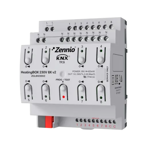 [ZEZCL8H230V2] Zennio HeatingBOX 230V 8X v2