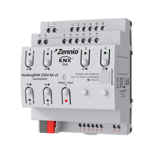 [ZEZCL6H230V2] Zennio HeatingBOX 230V 6X v2