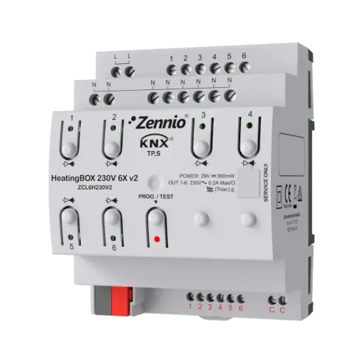 [ZEZCL6H230V2] Zennio HeatingBOX 230V 6X v2