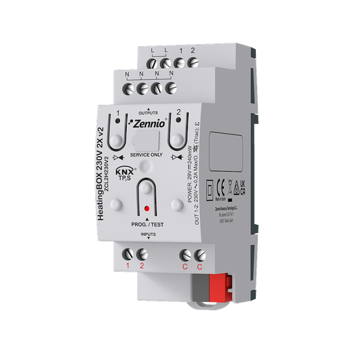[ZEZCL2H230V2] Zennio HeatingBOX 230V 2X v2