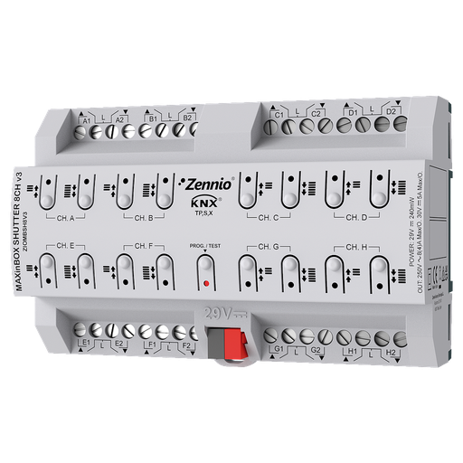 [ZEZIOMBSH8V3] Zennio MAXinBOX SHUTTER 8CH v3