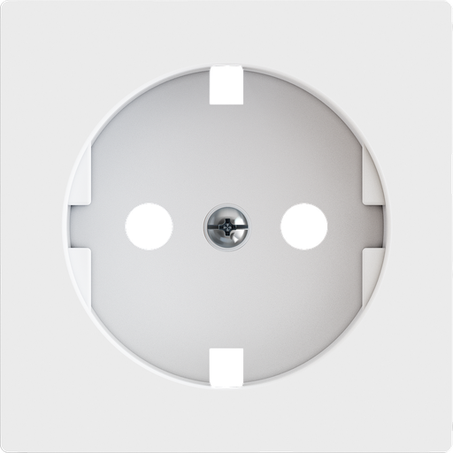 [ZE830000409] Zennio ZS55 - Centraalplaat voor schuko stopcontact met schroeven ZE8300003 (Mat wit)