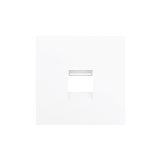 [ZE830001209] Zennio ZS55 - Centraalplaat voor enkele RJ45 connector (Mat wit)