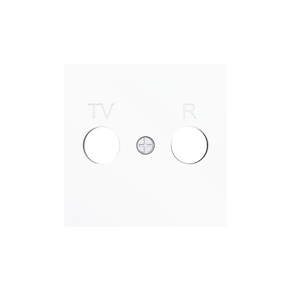 Zennio ZS55 - TV-R/SAT centraalplaat (Mat wit)