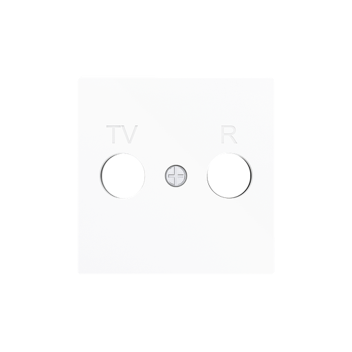 [ZE830001509] Zennio ZS55 - TV-R/SAT centraalplaat (Mat wit)