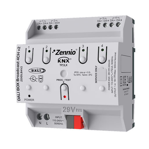 [ZEZDIDLB4V2] Zennio DALIBOX Broadcast 4CH v2