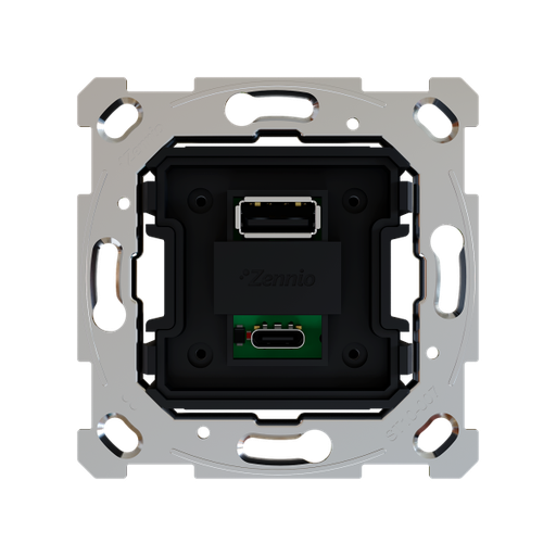 [ZEZSI2UCA] Zennio ZS55 -  Mécanisme USB-C+A 5V/3,5A