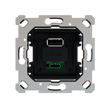 [ZEZSI2UCA] Zennio ZS55 -  Mécanisme USB-C+A 5V/3,5A