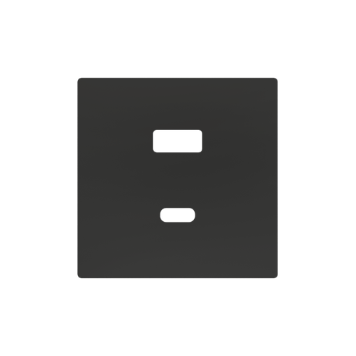 [ZEZS55C2UCAA] Zennio ZS55 - USB-C+A centraalplaat (Antraciet)