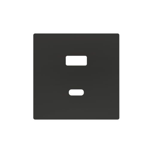 [ZEZS55C2UCAA] Zennio ZS55 - USB-C+A centraalplaat (Antraciet)