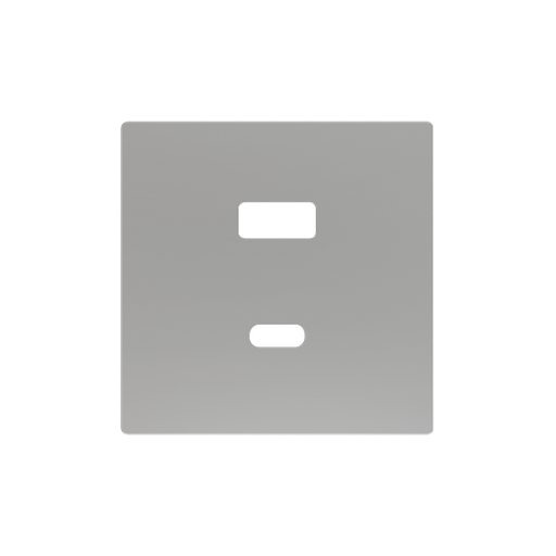 [ZEZS55C2UCAS] Zennio ZS55 - USB-C+A centraalplaat (Zilver)