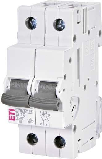 [ET1900210] ETI Etimat 6 - Automaat B 2P 6kA 16A