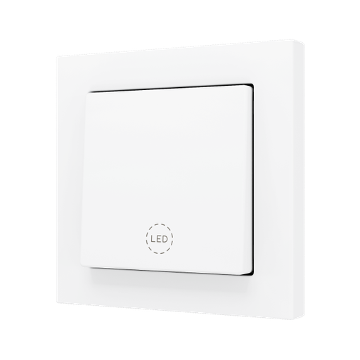 [ZEZS551PB1MWC] Zennio ZS55 - Bouton poussoir Soft - simple 1-p (Blanc - Custom) - à partir de 100 pièces/VPE=10
