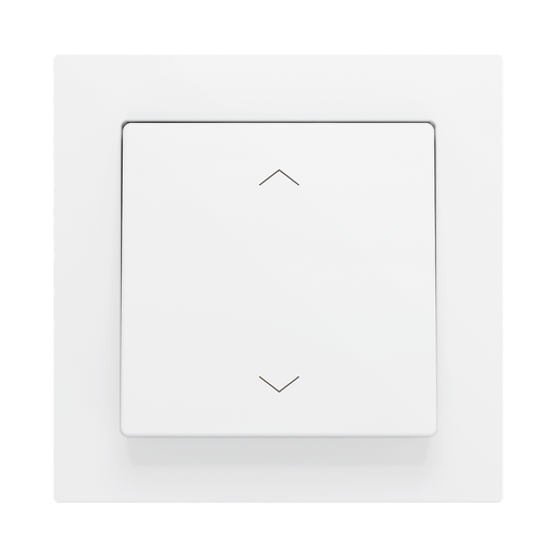 [ZEZS551PB2MWC] Zennio ZS55 - Bouton poussoir Soft - simple 2-p (Blanc - Custom) - à partir de 100 pièces/VPE=10