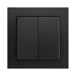 Zennio ZS55 - Soft drukknop - dubbel 4-v (Antraciet)