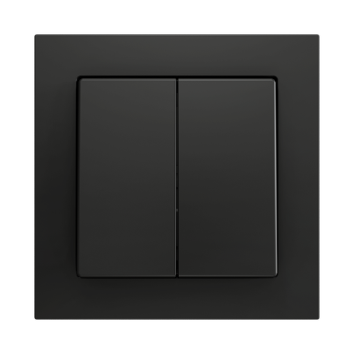 [ZEZS552PB4A] Zennio ZS55 - Soft drukknop - dubbel 4-v (Antraciet)