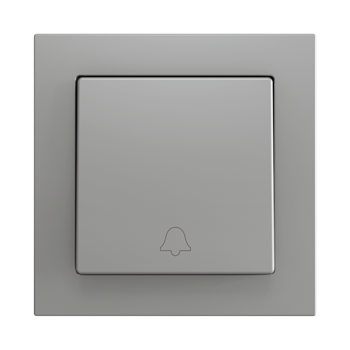 [ZEZS551PB1DS] Zennio ZS55 - Soft drukknop - enkel 1-v - deurbel icoon (Zilver)