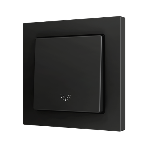 [ZEZS551PB1LA] Zennio ZS55 - Soft drukknop - enkel 1-v - licht icoon (Antraciet)