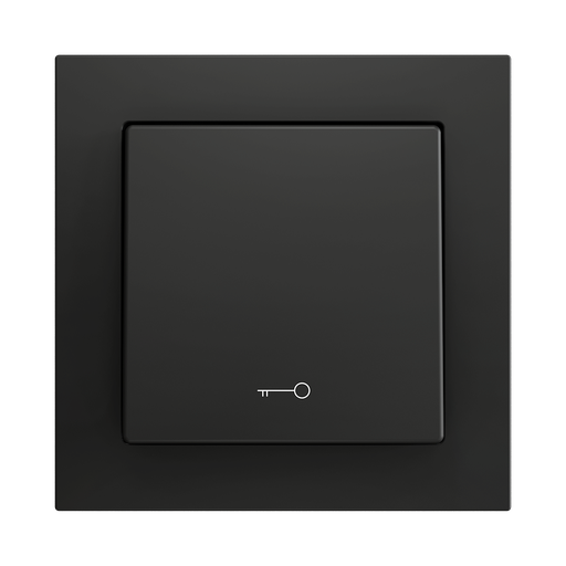 [ZEZS551PB1KA] Zennio ZS55 - Bouton poussoir Soft - simple 1-p - icône clé (Anthracite) - VPE=10